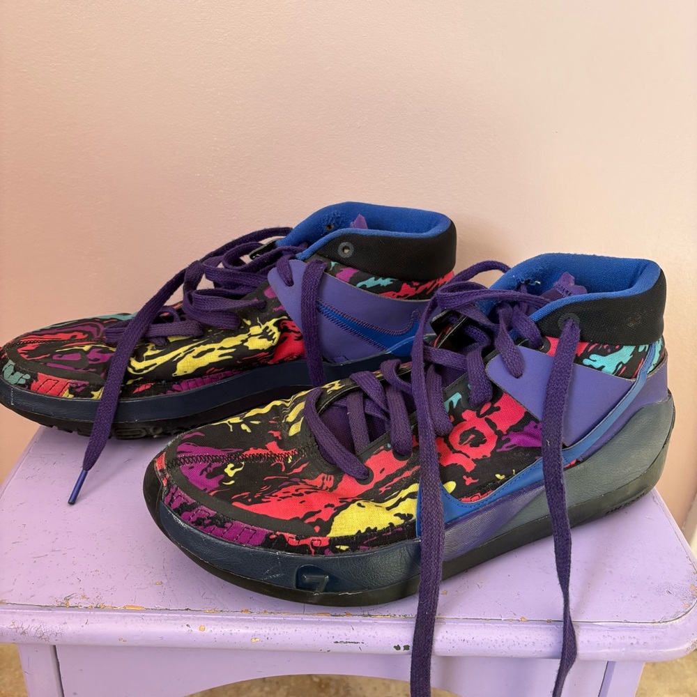 💚Nike Kevin Durant Multicolor Graphic Sneakers - Picture 3 of 7